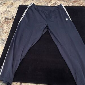 Adidas Dark Blue Track Pants with White Accents